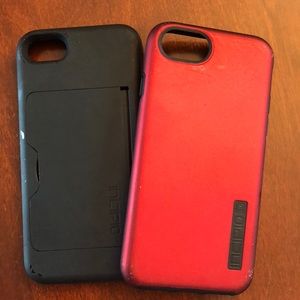 🌻2 Incipio cases red and black w/card slot iPhone